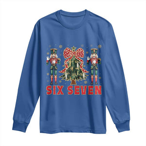 67 Six Seven Nutcracker Christmas Meme Long Sleeve Shirt TS14 Royal Blue Print Your Wear