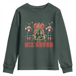 67 Six Seven Nutcracker Christmas Meme Youth Sweatshirt TS14 Dark Forest Green Print Your Wear