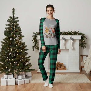 Funny Nutcracker Christmas Plaid Pajama Set Let Us Get Crackin - Print Your Wear