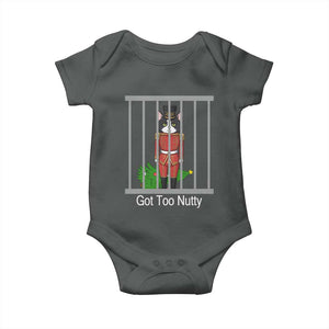 Funny Cat Nutcracker Christmas Baby Onesie Got Too Nutty TS14 Dark Heather Print Your Wear