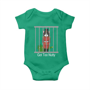 Funny Cat Nutcracker Christmas Baby Onesie Got Too Nutty TS14 Irish Green Print Your Wear
