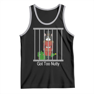 Funny Cat Nutcracker Christmas Tank Top Got Too Nutty TS14 Black Athletic Heather Print Your Wear