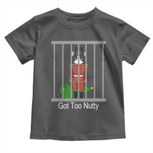 Funny Cat Nutcracker Christmas Toddler T Shirt Got Too Nutty TS14 Dark Heather Print Your Wear