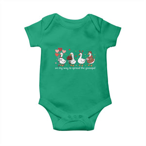 Silly Goose Christian Valentine Gospel Baby Onesie On My Way To Spread The Goosepel TS14 Irish Green Print Your Wear