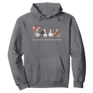 Silly Goose Christian Valentine Gospel Hoodie On My Way To Spread The Goosepel TS14 Charcoal Print Your Wear