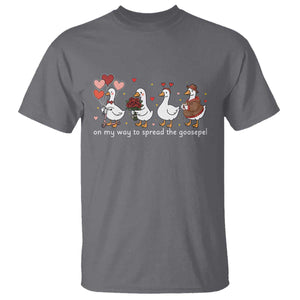 Silly Goose Christian Valentine Gospel T Shirt On My Way To Spread The Goosepel TS14 Charcoal Print Your Wear