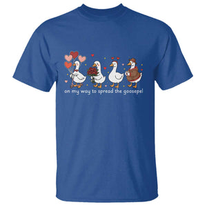 Silly Goose Christian Valentine Gospel T Shirt On My Way To Spread The Goosepel TS14 Royal Blue Print Your Wear