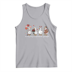 Silly Goose Christian Valentine Gospel Tank Top On My Way To Spread The Goosepel TS14 Athletic Heather Print Your Wear