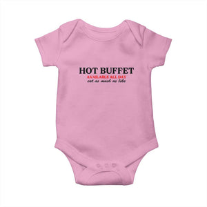 Hot Buffet Available All Day Baby Onesie Funny Cooking Food TS14 Light Pink Print Your Wear