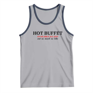 Hot Buffet Available All Day Tank Top Funny Cooking Food TS14 Athletic Heather Navy Print Your Wear