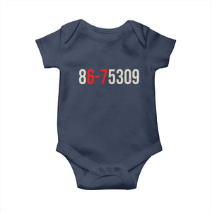 67 Six Seven Meme Baby Onesie Vintage 80s Music 8675309 Jenny TS14 Navy Print Your Wear