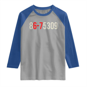 67 Six Seven Meme Raglan Shirt Vintage 80s Music 8675309 Jenny TS14 Sport Gray Royal Print Your Wear