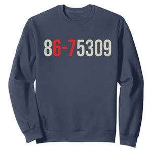 67 Six Seven Meme Sweatshirt Vintage 80s Music 8675309 Jenny TS14 Navy Print Your Wear