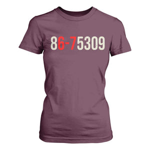 67 Six Seven Meme T Shirt For Women Vintage 80s Music 8675309 Jenny TS14 Maroon Print Your Wear