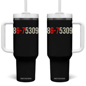 67 Six Seven Meme Tumbler With Handle Vintage 80s Music 8675309 Jenny TS14 One Size: 40 oz Black Print Your Wear