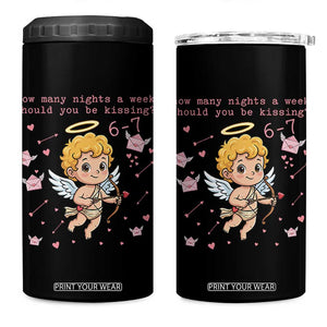 67 Valentine Meme 4 in 1 Can Cooler Tumbler Funny Six Seven Cupid Saying TS14 One Size: 16 oz Black Print Your Wear