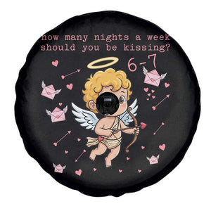 67 Valentine Meme Spare Tire Cover Funny Six Seven Cupid Saying TS14 Print Your Wear
