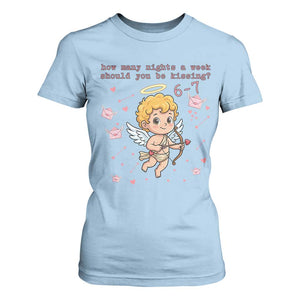 67 Valentine Meme T Shirt For Women Funny Six Seven Cupid Saying TS14 Light Blue Print Your Wear