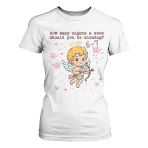 67 Valentine Meme T Shirt For Women Funny Six Seven Cupid Saying TS14 White Print Your Wear