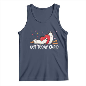 Silly Goose Valentine Tank Top Not Today Cupid TS14 Navy Print Your Wear