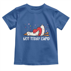 Silly Goose Valentine Toddler T Shirt Not Today Cupid TS14 Royal Blue Print Your Wear