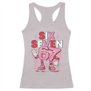 67 Valentines Racerback Tank Top Funny Six Seven Brainrot Meme TS14 Ice Gray Print Your Wear