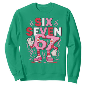 67 Valentines Sweatshirt Funny Six Seven Brainrot Meme TS14 Irish Green Print Your Wear