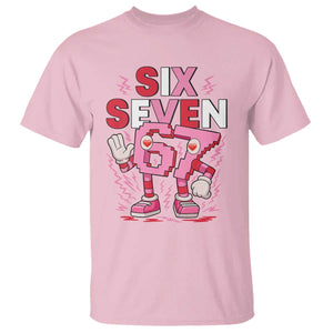 67 Valentines T Shirt Funny Six Seven Brainrot Meme TS14 Light Pink Print Your Wear