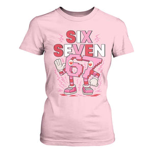 67 Valentines T Shirt For Women Funny Six Seven Brainrot Meme TS14 Light Pink Print Your Wear