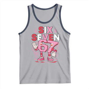 67 Valentines Tank Top Funny Six Seven Brainrot Meme TS14 Athletic Heather Navy Print Your Wear