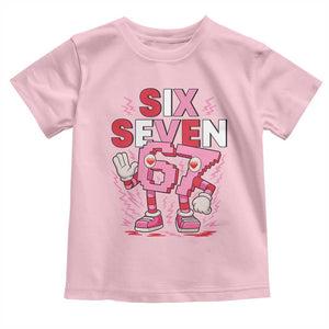 67 Valentines Toddler T Shirt Funny Six Seven Brainrot Meme TS14 Light Pink Print Your Wear