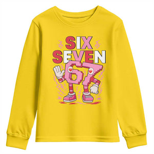 67 Valentines Youth Sweatshirt Funny Six Seven Brainrot Meme TS14 Daisy Print Your Wear