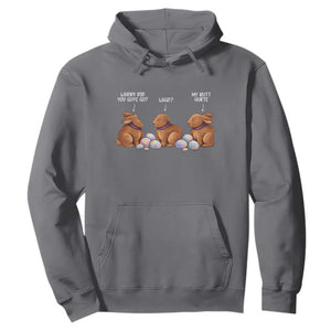 Funny Easter Bunny Hoodie Where Did You Guys Go Chocolate TS14 Charcoal Print Your Wear