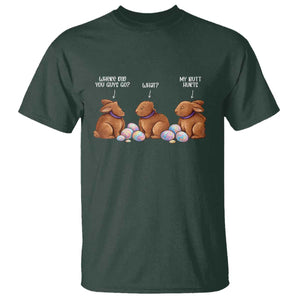 Funny Easter Bunny T Shirt Where Did You Guys Go Chocolate TS14 Dark Forest Green Print Your Wear