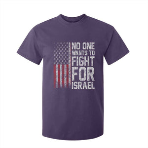 No One Wants To Fight For Israel T Shirt For Kid Vintage American Flag Anti War Freedom First TS14 Purple Print Your Wear