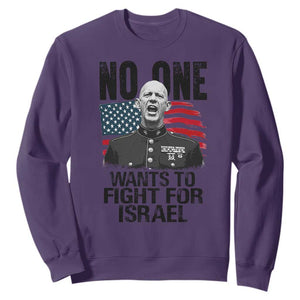 No One Wants To Fight For Israel Sweatshirt Marine Veteran American Freedom TS14 Purple Print Your Wear