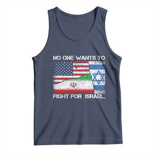 No One Wants To Fight For Israel Tank Top Marine Veteran Freedom Statement TS14 Navy Print Your Wear