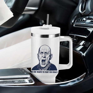 No One Wants To Fight For Israel Tumbler With Handle Marine Veteran America First Anti War TS14 Print Your Wear