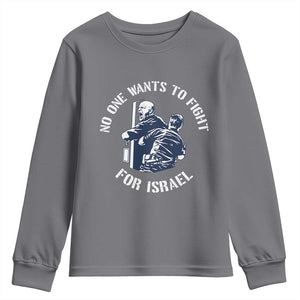 No One Wants To Fight For Israel Youth Sweatshirt Marine Veteran Anti War America First Statement TS14 Charcoal Print Your Wear