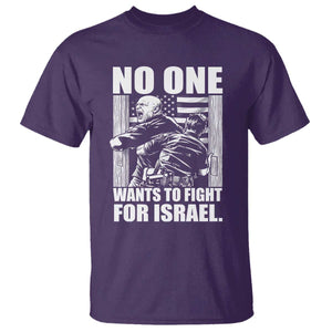 No One Wants To Fight For Israel T Shirt US Marine Veteran Anti War America First TS14 Purple Print Your Wear