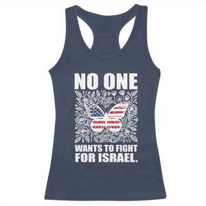 No One Wants To Fight For Israel Racerback Tank Top America First Anti War TS14 Navy Print Your Wear
