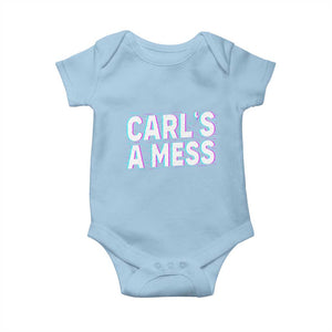 Carl's a Mess Baby Onesie Funny Reality TV TS14 Light Blue Print Your Wear