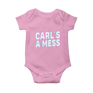 Carl's a Mess Baby Onesie Funny Reality TV TS14 Light Pink Print Your Wear