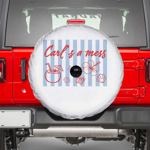 Carl's a Mess Spare Tire Cover Viral Sarcastic Reality TV TS14 White Print Your Wear