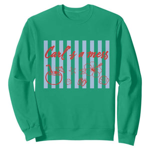 Carl's a Mess Sweatshirt - Viral Sarcastic Reality TV TS14 Irish Green Print Your Wear
