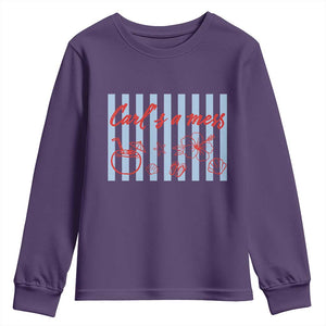 Carl's a Mess Youth Sweatshirt Viral Sarcastic Reality TV TS14 Purple Print Your Wear