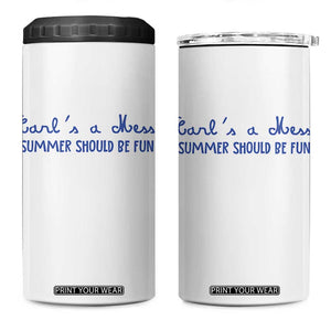 Summer Should be Fun 4 in 1 Can Cooler Tumbler Funny Reality TV Carl's a Mess Meme TS14 One Size: 16 oz White Print Your Wear