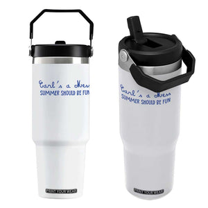 Summer Should be Fun Flip Straw Tumbler Funny Reality TV Carl's a Mess Meme TS14 One Size: 30 oz White Print Your Wear