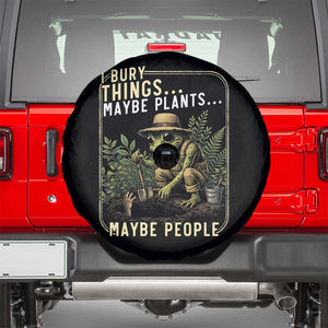 I Bury Things Maybe Plants Maybe People Spare Tire Cover Funny Sarcastic Frog Garden Lover TS14 Black Print Your Wear