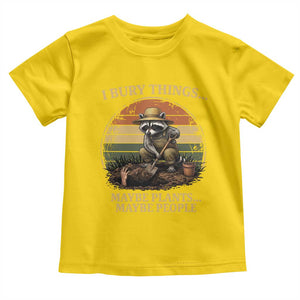 I Bury Things Maybe Plants Maybe People Toddler T Shirt Funny Gardening Raccoon Meme TS14 Daisy Print Your Wear